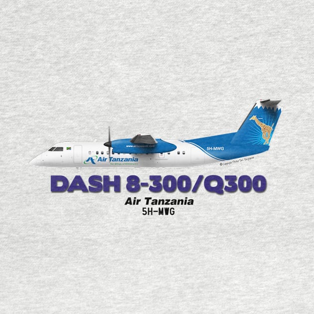 DeHavilland Canada Dash 8-300/Q300 - Air Tanzania by TheArtofFlying